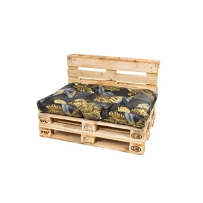 Abbildung von TexDeko® Garden Palettenkissen 120x80x18cm wasserabweisen UV beständigd In &amp; Outdoor Premium Sitzkissen gesteppt Palettenauflage für Europaletten Palettenpolster (Blume)