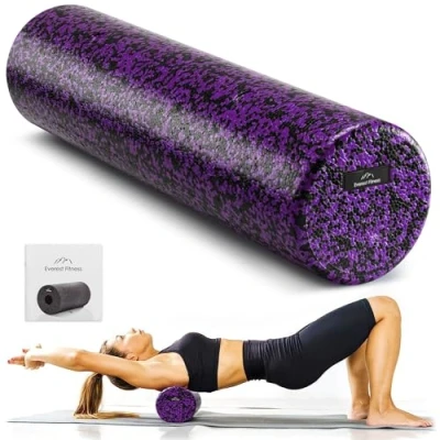 Abbildung von EVEREST Fitness Massagerolle 60cm Faszienrolle Schaumstoffrolle Rolle für Rücken Beine Po (1 tlg), Rückenrolle Pilates und Yoga Gymnastikrolle Foam Roller
