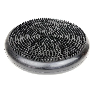 Abbildung von CanDo Balancekissen mit Noppenseite, Sitzkissen, aufpumpbar, Balance Disc, 35 cm Durchmesser, schwarz