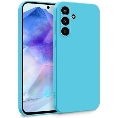 Abbildung von MyGadget Hülle für Samsung Galaxy A55 5G Zweilagige Handyhülle mit Kameraschutz Cover Innenfutter &amp; Silikon außen Türkis