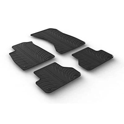 Abbildung von Gledring 0703 Fußmattensatz Gummi vorne und hinten 4 schwarz 750mm 550mm