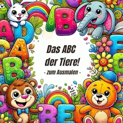Abbildung von Das ABC der Tiere! zum Ausmalen: 27 Seiten Malbuch für Kinder, als Geschenk, Lernen jeden Buchstaben ein Tiermotiven