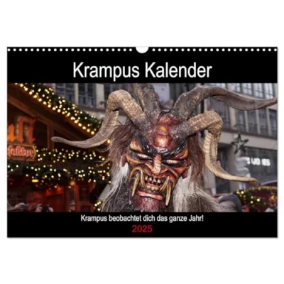 Abbildung von Krampus Kalender 2025 (Wandkalender DIN A3 quer), CALVENDO Monatskalender