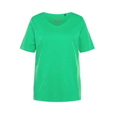 Abbildung von Ulla Popken Tshirt basic, Damen, Größe: 62/64, Grasgrün