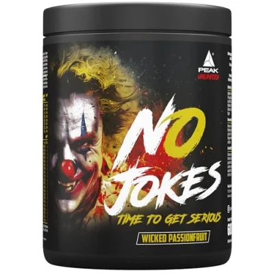 Abbildung von PEAK No Jokes 600g Geschmack Wicked Passionfruit I 30 Portionen Pulver Pre Workout Booster mit Ashwagandha KSM 66 Koffein Arginin HCl L Citrullin Guarana Energie und Muskelpump