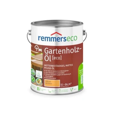 Abbildung von Remmers Gartenholz Öl [eco], lärche intensiv, 5 Liter, Wetterbeständiges, mattes Öl, aussen und innen, optimal für Terassen &amp; Gartenmöbel, rutschhemmend