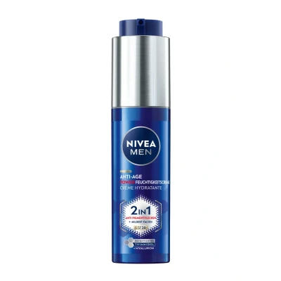 Abbildung von NIVEA MEN Anti Age 2in1 Power Tagespflege mit LSF 30, Gesichtspflege Hyaluron für Aging Effekt, Hautpflege LUMINOUS630 gegen Alters und Pigmentflecken (50 ml)