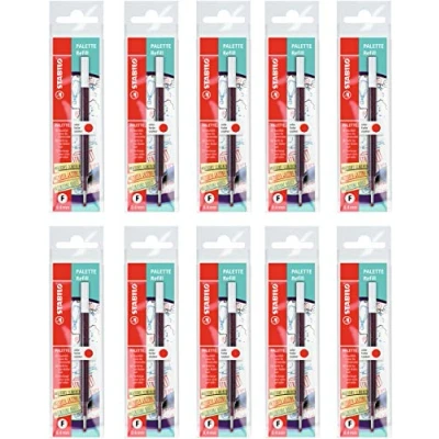 Abbildung von Nachfüllpatrone STABILO PALETTE Refill Strichbreite F (0,4 mm) 10er Pack rot