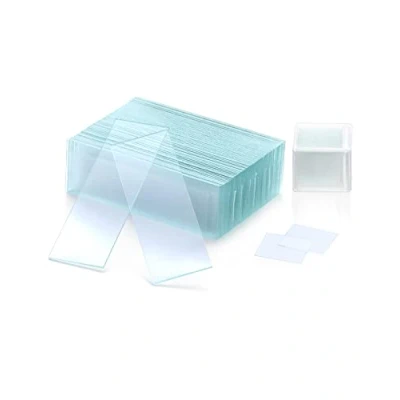Abbildung von QWORK® 50 Stück Objektträger 76x26mm und 100 Deckgläser 18x18mm, Mattierte Kanten