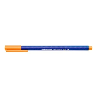 Abbildung von STAEDTLER Filzstifte triplus color, hellorange, dreikant, stabile, eindrucksichere Spitze, Linienbreite ca. 1 mm, kindgerecht, Made in Germany, 10 hellorange fibre tip pens im Kartonetui, 323 43
