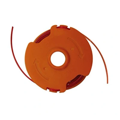 Abbildung von WORX WA0007 Rasentrimmer Faden für den WG118E &amp; WG119E Strapazierfähige Ersatzfaden Spule mit 2x5m Länge 1,65mm Ø Durchmesser, Orange