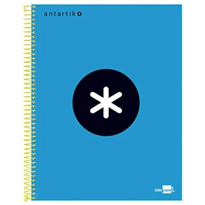 Abbildung von Liderpapel Notizbuch, Spiralbindung, A4, Microantark, gefüttert, 120 h, 100 g, Rahmen, 5 mm, Band, 4 Löcher, Blau