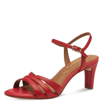 Abbildung von Tamaris Riemensandalette, Damen, Größe: 38, Red leather Schuhe