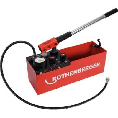 Abbildung von ROTHENBERGER RP 50 Digital Wasserdruckprüfpumpe, 0 C Arbeitsbereich Temperatur, 30 Bar Prüfbereich 1000004000 Pumpe für Wasserdruck, Prüftechnik, Druckprüfungen
