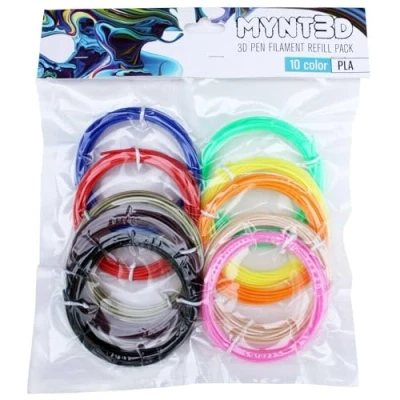 Abbildung von MYNT3D PLA 3D Pen Filament Nachfüllpackung (10 Farben, je 3 m)