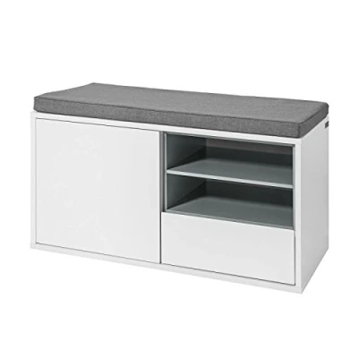 Abbildung von SoBuy Schuhbank FSR37, Sitzbank mit Sitzkissen Bettbank Schuhschrank Garderobenban