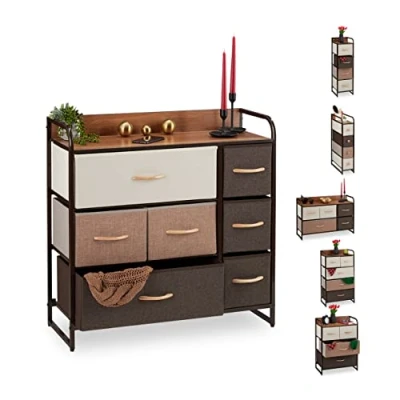 Abbildung von relaxdays Beistellschrank Schubladenschrank vers. Designs C