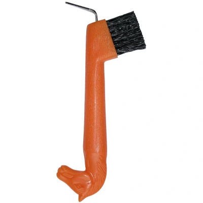 Abbildung von Harry&#039;s Horse Hufkratzer mit Bürste Pferdekopf Kunststoff Orange One Size Agradi.deVerkauft von Agradi