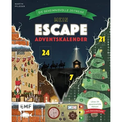 Abbildung von Mein Escape Adventskalender: Die geheimnisvolle Zeitreise mit Decoderfolie: Löse 24 spannende Rätsel bis Weihnachten Buch perforierten Seiten zum Auftrennen