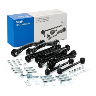 Abbildung von DELPHI TC1600KIT Querlenker Reparatursatz Hinterachse MERCEDES BENZ: E Klasse Limousine, W124 T modell, 190