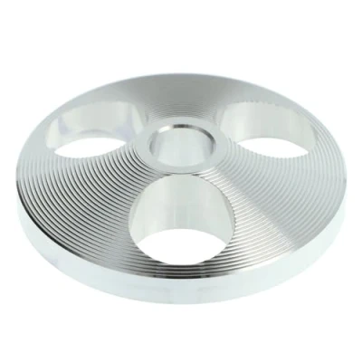Abbildung von THAKKER SP45A 01 Single Puck 45rpm Adapter für 7&#039; Schallplatten Aluminium Silber