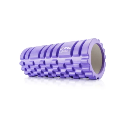 Abbildung von Core Balance FOAM Massage Roller GRID Trigger Target Point GYM Fitness Physio / Yoga, Größe: One Size, Purple