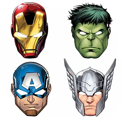 Abbildung von Masken Avengers Infinity War 6 Stück