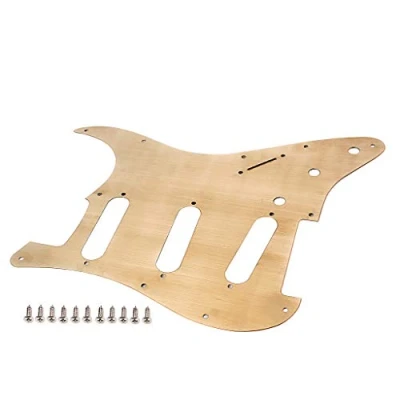 Abbildung von Alnicov Northwest Guitars Strat Plektrumschutz, 11 Löcher, passend für Standard Stratocaster und moderne Gitarren, Messing