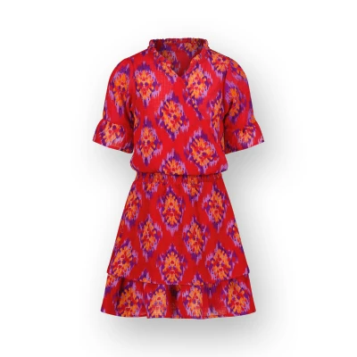 Abbildung von Vingino MIDI Palmer Freizeitkleid für Kinder, Größe: 140, Breeze red