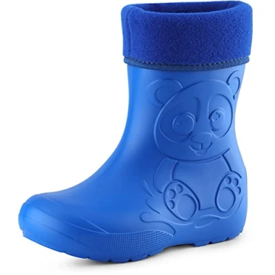 Abbildung von Ladeheid Eva Kinder Jungen Mädchen Gummistiefel Regenschuhe gefüttert LA CA 11 (Blau, 26/27 EU)