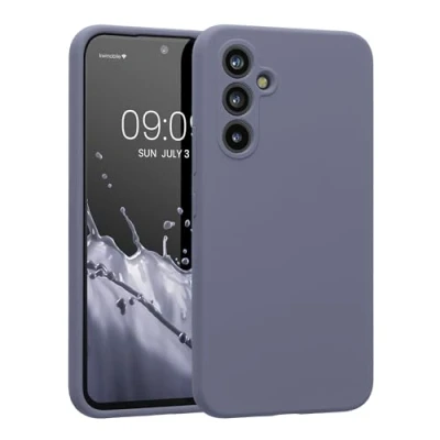 Abbildung von kwmobile Hülle kompatibel mit Samsung Galaxy A54 5G Case gummiert Silikon Handyhülle Schutzhülle Lavendelgrau