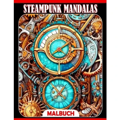 Abbildung von Steampunk Mandalas Ausmalbuch: Mechanische Designs Malvorlagen mit unglaublichen Muster Illustrationen für alle Altersgruppen Männer und Frauen zur Stressreduzierung Entspannung
