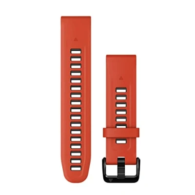 Abbildung von Garmin Quickfit Armband 20mm, passend für die S Modelle der Fenix Serie, Instinct 2, Epix Pro 42mm, Descent Mk2S, MK3 43mm, Approach S70 Flammenrot/ Graphit