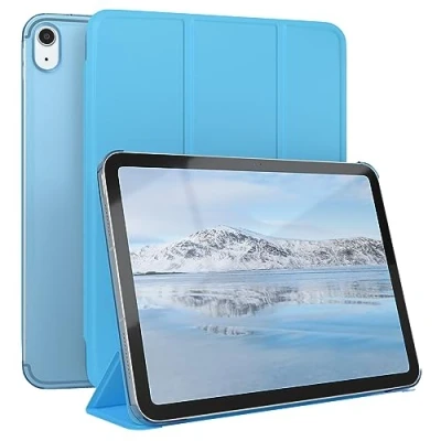 Abbildung von EAZY Case Schutzhülle für iPad 10 Generation 2022 Hülle 10.9 Zoll Smart Cover Tablet Smartcase zum Aufstellen Klapphülle mit Standfunktion Sleep Wake Up Funktion Tasche Kunstleder Etui Blau