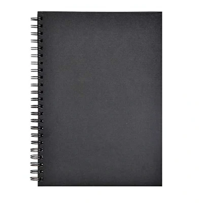 Abbildung von Clairefontaine 134254C Skizzenbuch / Zeichenheft Goldline mit Spiralbindung, DIN A4 21x29,7 cm, Hochformat, 64 Blatt 140g elfenbein, einem festen Umschlag, ideal für Mixmedia, Schwarz, 1 Stück