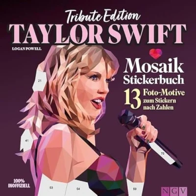 Abbildung von Tribute Edition Taylor Swift Mosaik Stickerbuch: 13 Foto Motive zum Stickern nach Zahlen