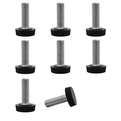 Abbildung von SKIR&#039;CO Möbel Nivellierfüße, M10 x 30 mm, verstellbare runde Beine, 25 mm Durchmesser, Gewinde Nivellierfuß, 8 Stück