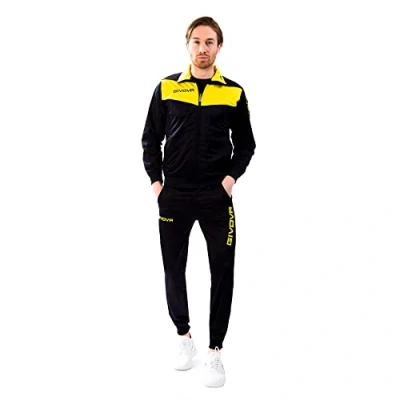 Abbildung von Givova Herren Anzug Visa Sportoutfit, Mehrfarbig (blau/gelb), S M EU