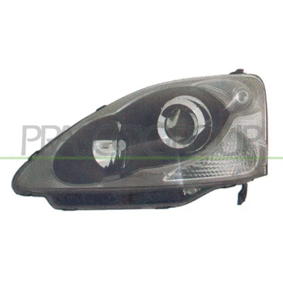 Abbildung von PRASCO HD0404904 Scheinwerfer links H1, HB3 rauchgrau mit Blinklicht für Rechtsverkehr ohne Stellmotor LWR HONDA: CIVIC 7 Hatchback