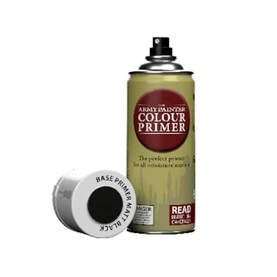 Abbildung von The Army Painter, Colour Primer Matt Black, 400 ml Grundierung Spray Schwarz Acryllack für Fantasy Modellbau Wargames Tabletop Figuren, Warhammer &amp; Dnd Miniatures