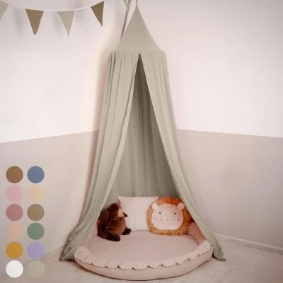 Abbildung von lilimaus Betthimmel Hochwertiger Baldachin für Baby und Kinderbetten, Babybett, Kinderbett oder Kuschelecke