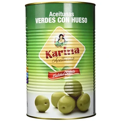 Abbildung von Aceitunas Karina grüne Manzanilla Oliven mit Stein, Dose, 1er Pack (1 x 2.5 kg)