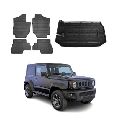 Abbildung von OMAC 6907YPS 484 Fußmattensatz Gummi, TPE (thermoplastischer Elastomer) 5 schwarz SUZUKI: Jimny IV SUV