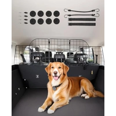 Abbildung von VEVOR Hundegitter Autobarriere Haustierbarriere Trennwand Verstellbar 928x423mm