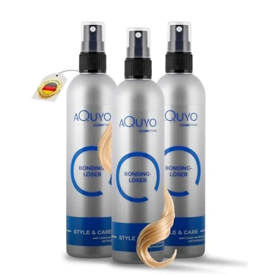 Abbildung von Style &amp; Care Bondinglöser, Bonding Lösungsmittel zum entfernen von Bondings und Extensions (3x 200ml) Spray Löser Haar Tapes Haarverlängerungen, Hair Tape Remover
