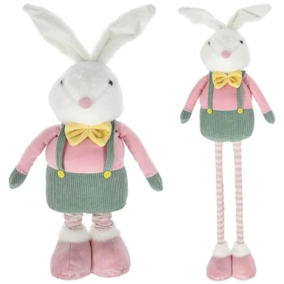 Abbildung von CEPEWA Dekofigur Osterhase Peter Teleskopbeine max. H85cm Polyester Metall Osterdeko