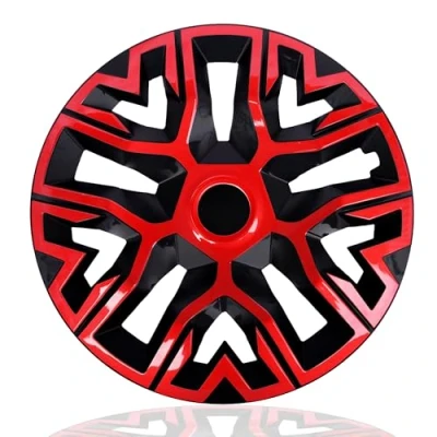 Abbildung von NRM The Best Bicolor Red/Black Radkappen 16 Zoll für Stahlfelgen 16“ Radzierblenden 4er Set Rot/Schwarz