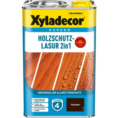 Abbildung von Xyladecor Holzschutz Lasur, Palisander, 4L