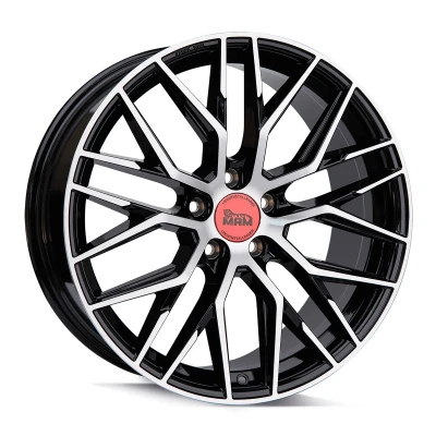 Abbildung von MAM WHEELS 5 loch 19Zoll 112mm Alufelge RS4 Schwarz frontpoliert MAMRS48519511230BFP Felge 8.5Zoll 30mm 72.60mm
