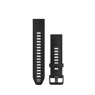 Abbildung von Garmin Ersatzarmband QuickFit 20mm Silikon Schwarz/Kieselgrau